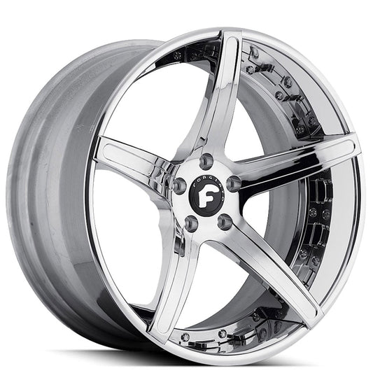 20" Staggered Forgiato Wheels Aggio-ECL Chrome Forged Rims