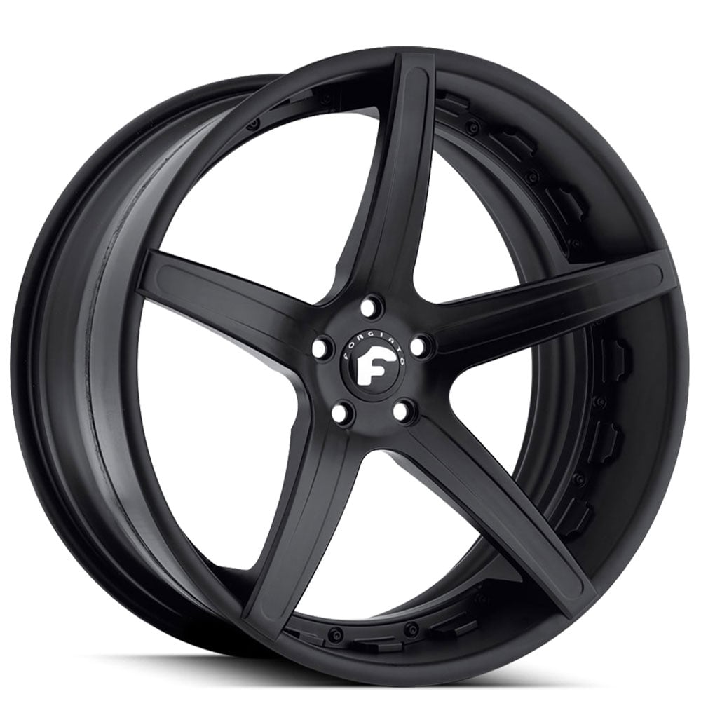 22" Forgiato Wheels Aggio-ECL Satin Black Forged Rims