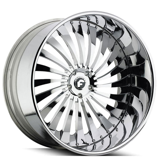 20" Staggered Forgiato Wheels Autonomo-L Chrome Forged Rims