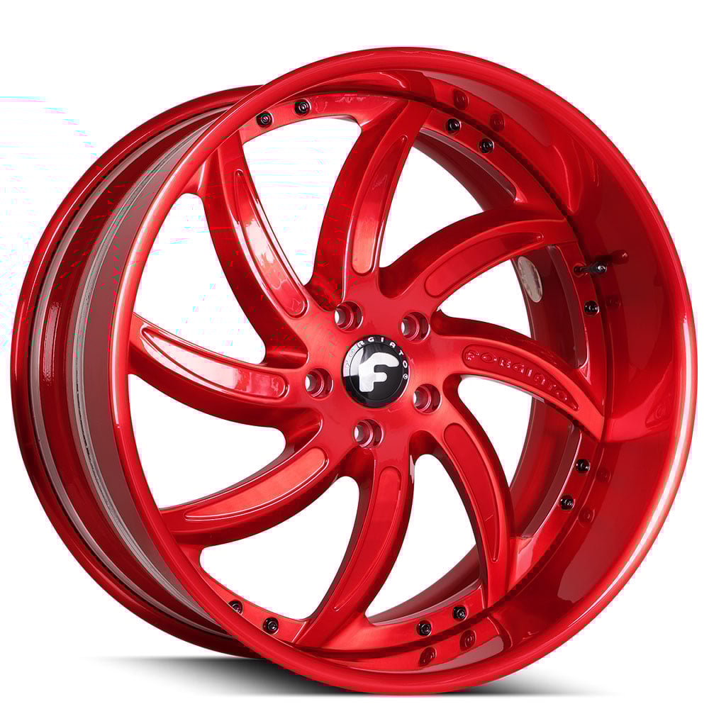 20" Forgiato Wheels Azioni Candy Red Forged Rims