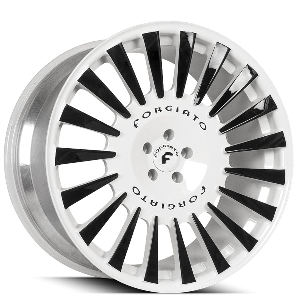20" Staggered Forgiato Wheels Calibro-M Brushed 2 Tone Forged Rims