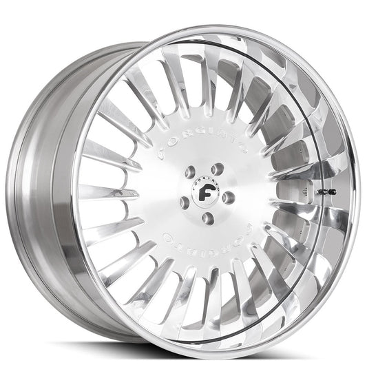 20" Forgiato Wheels Calibro Polished Face with Chrome Lip Forged Rims