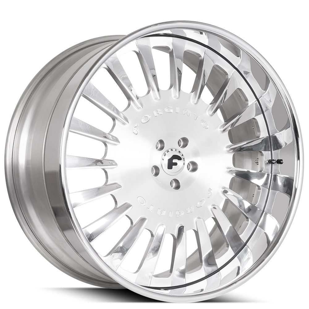 21" Forgiato Wheels Calibro Polished Face with Chrome Lip Forged Rims