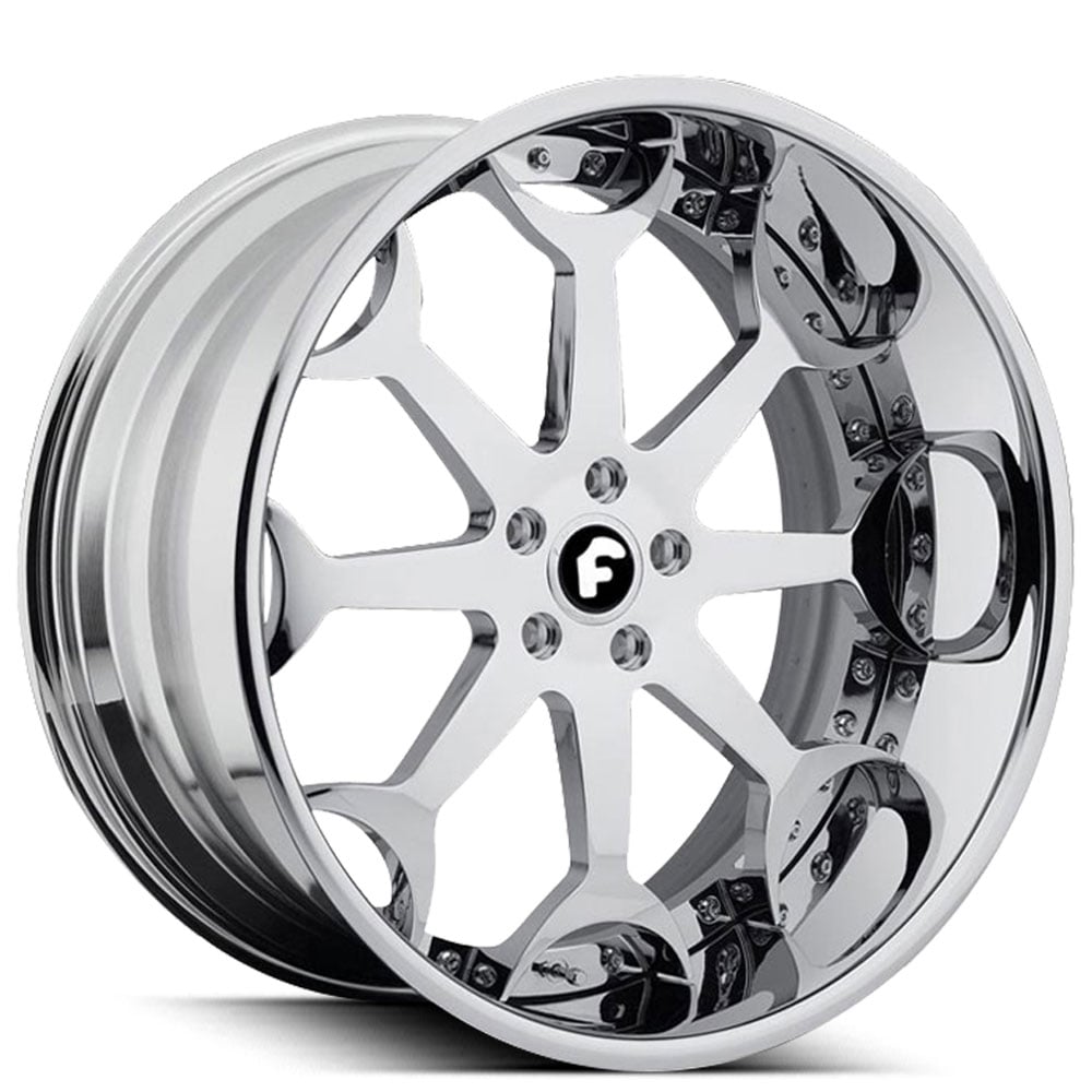20" Staggered Forgiato Wheels Capolavaro Chrome Forged Rims