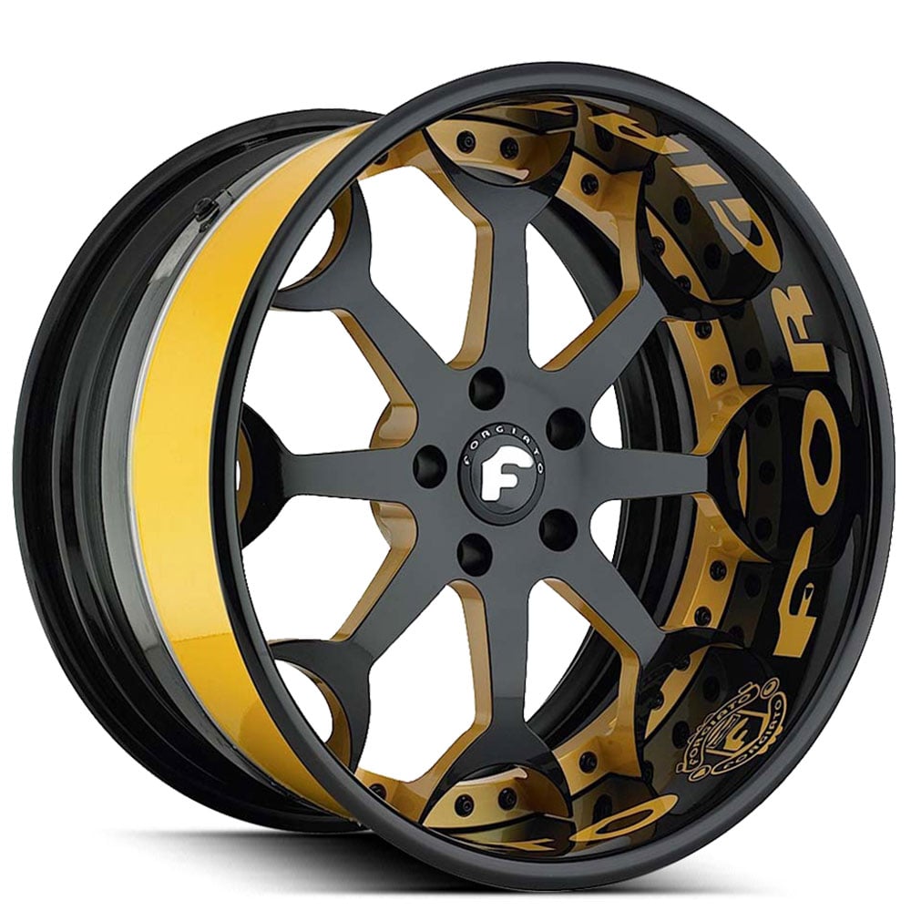 22" Forgiato Wheels Capolavaro Custom 2 Tone Face with 2 Tone Lip and Black Inner Forged Rims
