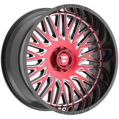 FITTIPALDI OFFROAD FA07MBRM 26X12, PCD 6X135/6X5.50, ET -44, CB 106.2-GLOSS BLACK MACHINED FACE, RED TINT, AND MILLED WINDOWS