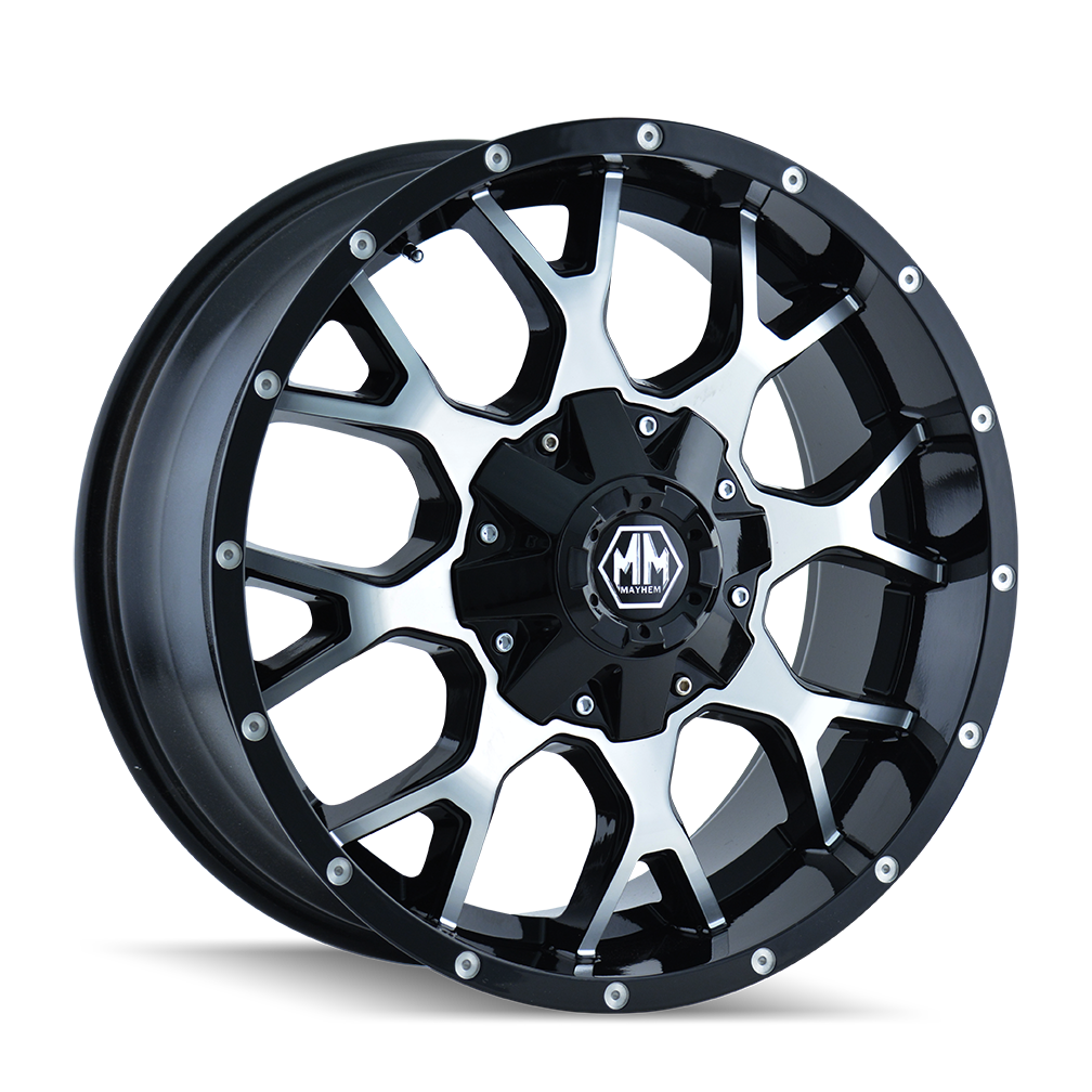 Mayhem 8015 Warrior 17x9 18 8x180 Black and Machined