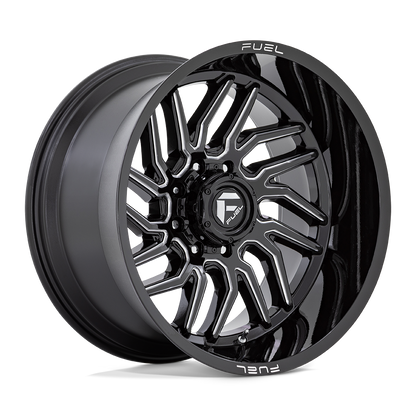 Fuel 1PC D807 HURRICANE 22X12 -44 6X139.7 GLOSS BLACK MILLED