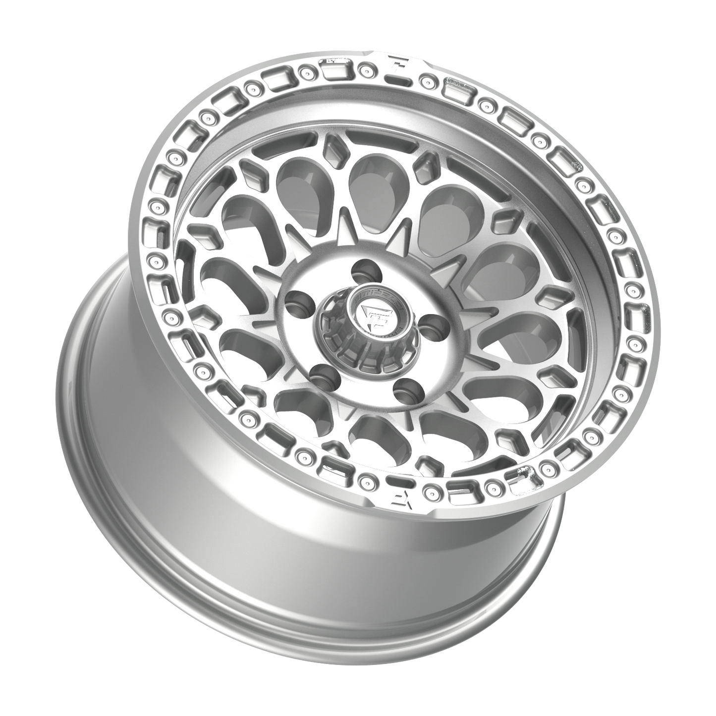 FITTIPALDI OFFROAD FT101MS 17X9, PCD 5X5.00, ET -12, CB 71.5-GLOSS SILVER WITH MACHINED FACE AND UNDERCUT