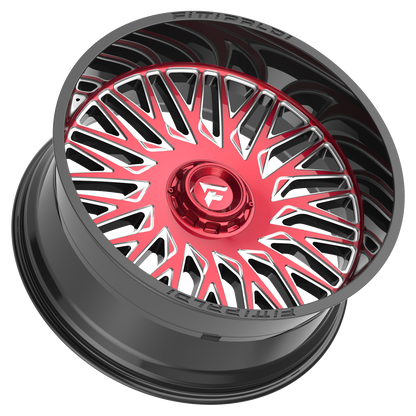 FITTIPALDI OFFROAD FA07MBRM 26X12, PCD 6X135/6X5.50, ET -44, CB 106.2-GLOSS BLACK MACHINED FACE, RED TINT, AND MILLED WINDOWS