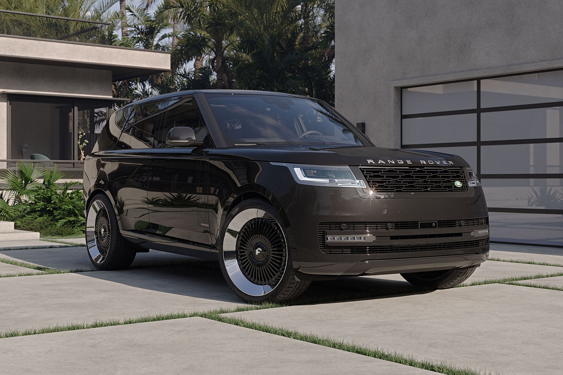 Slanted Range Rover Rear 24x10 SET OF 4 FORGIATO TRIMESTRE-SLANT for 2022 Range Rover (Slant Li ...