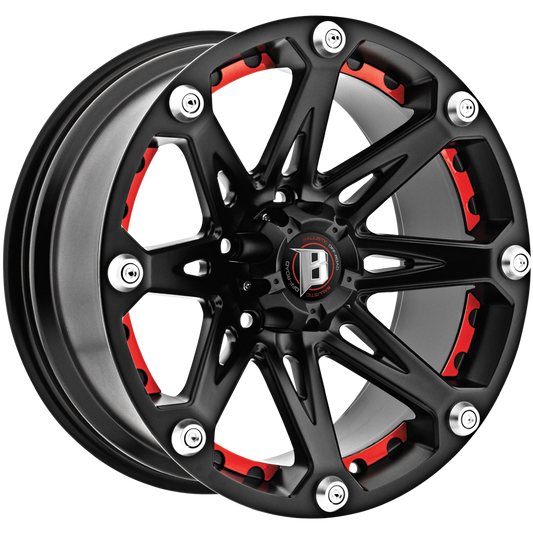 BALLISTIC 814 JESTER 17X9 5X127 -12 FLAT BLACK