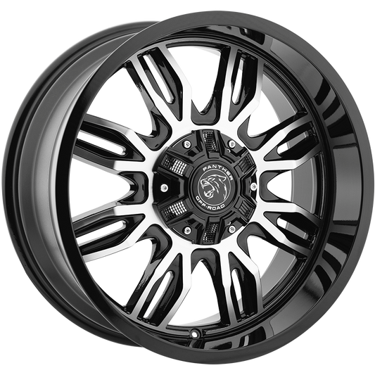 PANTHER 580 OFFROAD 20X9 5X114.3/127 +00 GLOSS BLACK MACHINED