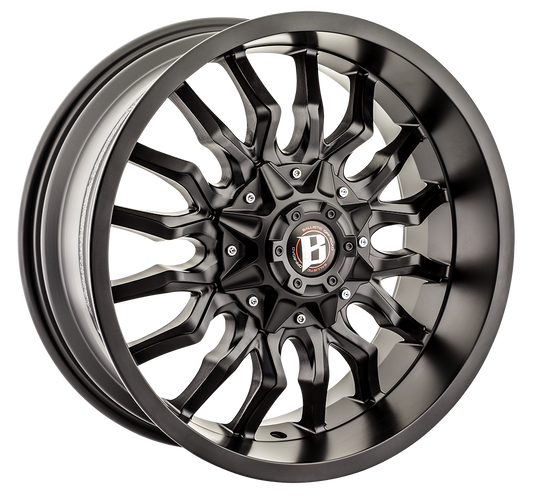 BALLISTIC 972-TARANTULA 18X9 6X135/139.7 +00 FLAT BLACK