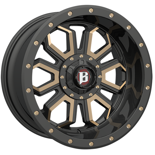 BALLISTIC 967-SABER 20X10 5X114.3/127 -24 FLAT BLACK-BRONZE WHEEL