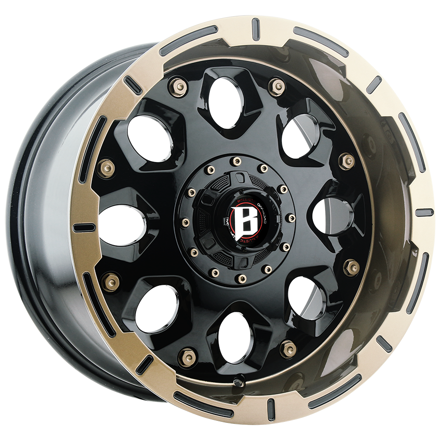 BALLISTIC 968-SHIELD 20X10 5X127/139.7 +00 FLAT BRONZE FACE W/ FLAT BLACK LIP