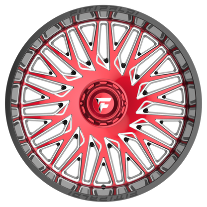 FITTIPALDI OFFROAD FA07MBRM 26X12, PCD 6X135/6X5.50, ET -44, CB 106.2-GLOSS BLACK MACHINED FACE, RED TINT, AND MILLED WINDOWS