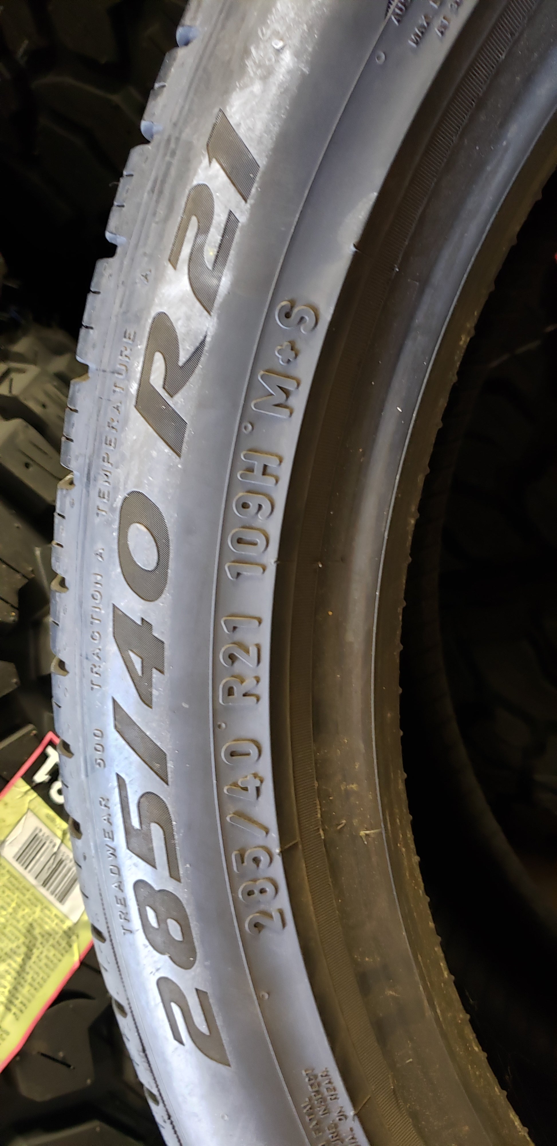 SINGLE 285/40R21 Pirelli Scorpion Zero 109 H XL - Used Tires
