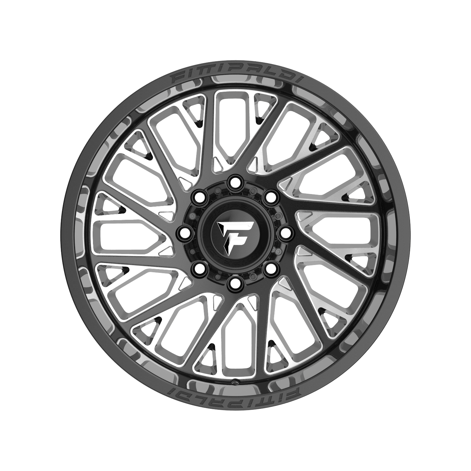 FITTIPALDI OFFROAD FA08BM 20X12, PCD 8X6.50, ET -44, CB 125.2-GLOSS BLACK MILLED