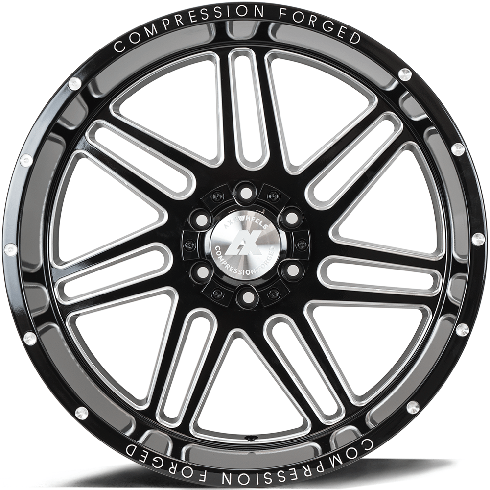 AXE Compression Forged Off-Road AX3.0 22x12 -44 5x127 (5x5)/5x139.7 (5x5.5) Gloss Black Milled