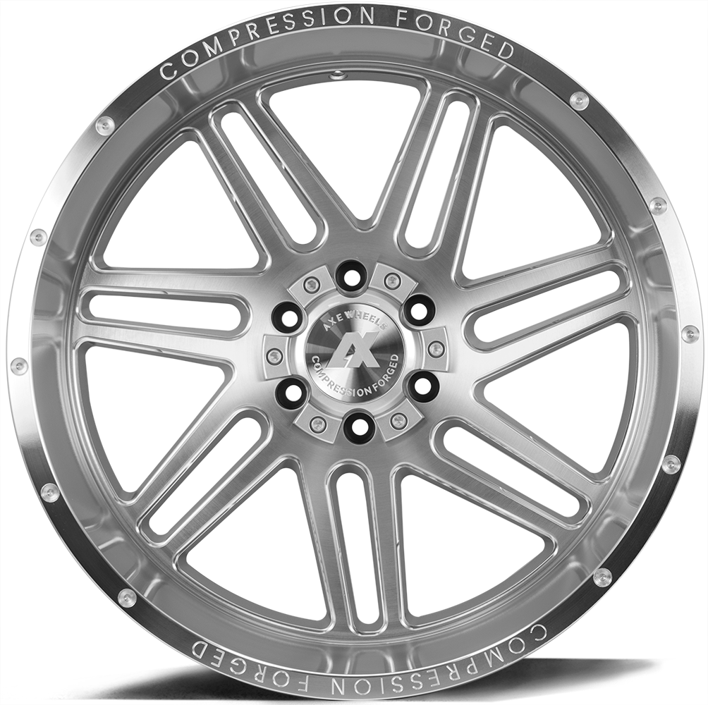 AXE Compression Forged Off-Road AX3.1 22x10 -44 5x127 (5x5)/5x139.7 (5x5.5) Silver Brush Milled