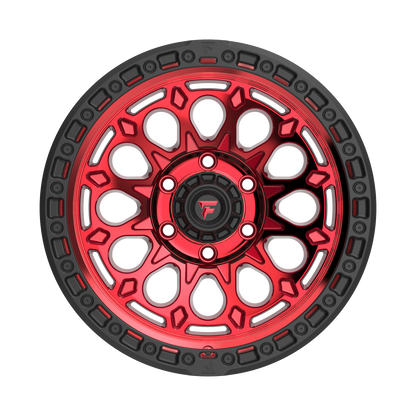 FITTIPALDI FT101RTB 17X9, PCD 6X135, ET-12, CB 87.1-MACHINED W/ GLOSS RED TINT & SATIN BLACK RING