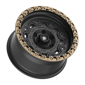 FITTIPALDI OFFROAD FT100BZ 17X9, PCD 6X5.50, ET -12, CB 106.2-SATIN BLACK WITH BRONZE RING
