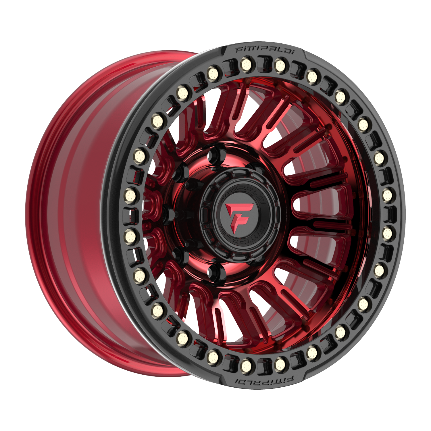 FITTIPALDI FB152R 17X9, PCD 8X6.50, ET -38, CB 125.2-METALLIC RED WITH RED TINT