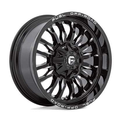 Fuel 1PC D795 ARC 20X9 1 8X165.1/8X6.5 Gloss Black Milled