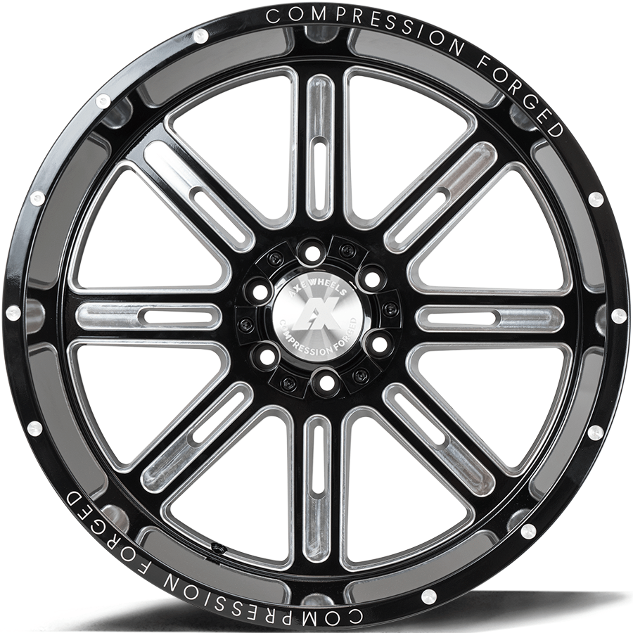AXE Compression Forged Off-Road AX4.0 22x12 -44 6x135/6x139.7 (6x5.5) Gloss Black Milled