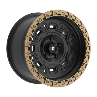 FITTIPALDI OFFROAD FT100BZ 17X9, PCD 5X5.00, ET -12, CB 71.5-SATIN BLACK WITH BRONZE RING
