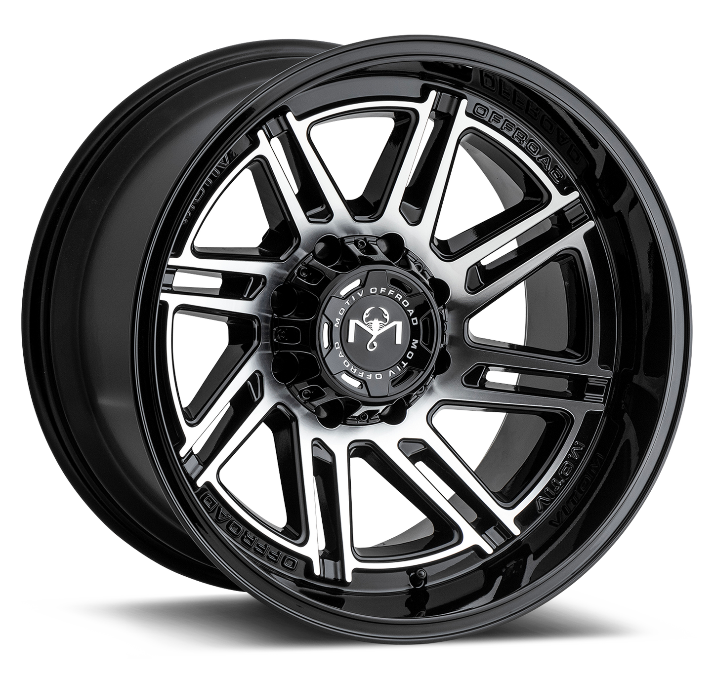 Motiv Offroad MILLENIUM 20X10 -12 6X135/6X5.50 Machined Gloss Black