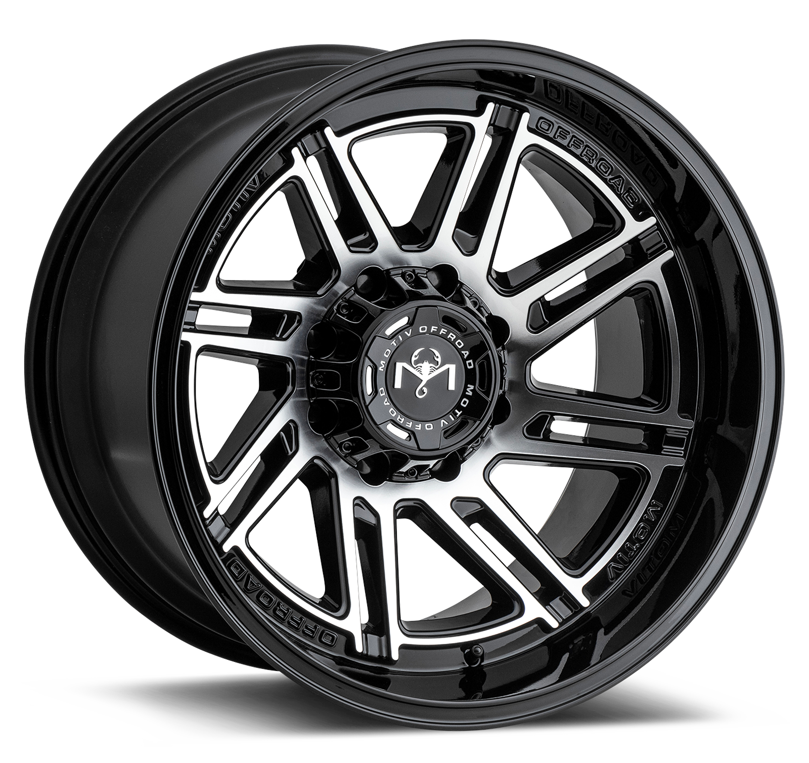 Motiv Offroad MILLENIUM 22X10 -12 5X5/5X5.50 Machined Gloss Black