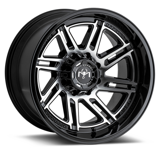 Motiv Offroad MILLENIUM 22X10 -12 5X5/5X5.50 Machined Gloss Black