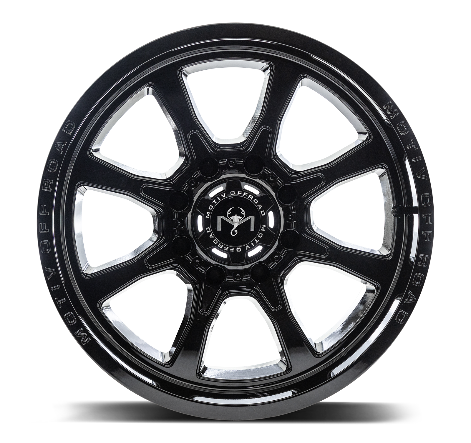 Motiv Off Road GLOCK 18X9 +18 8X180 Gloss Black with Lip Logo