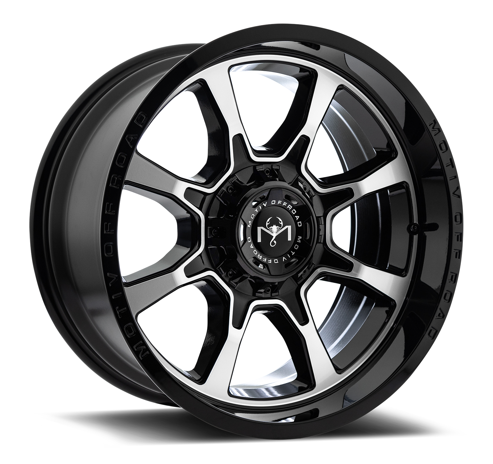 Motiv Off Road GLOCK 17X9 +00 8X6.50 Gloss Black Machined Face with Lip Logo