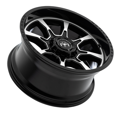 Motiv Off Road GLOCK 18X9 +18 6X135/6X5.50 Gloss Black Machined Face with Lip Logo