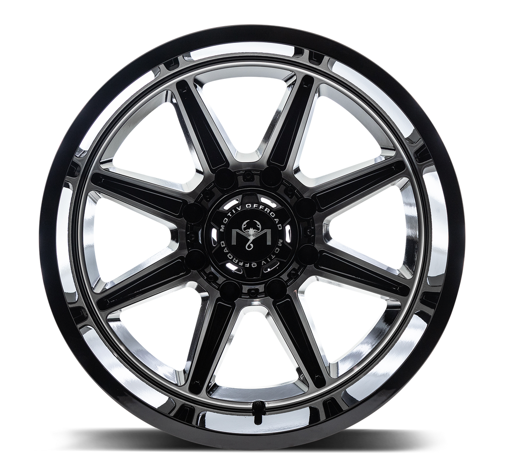 Motiv Off Road BALAST 20X9 +18 8X170 Gloss Black With Machined Face Accents