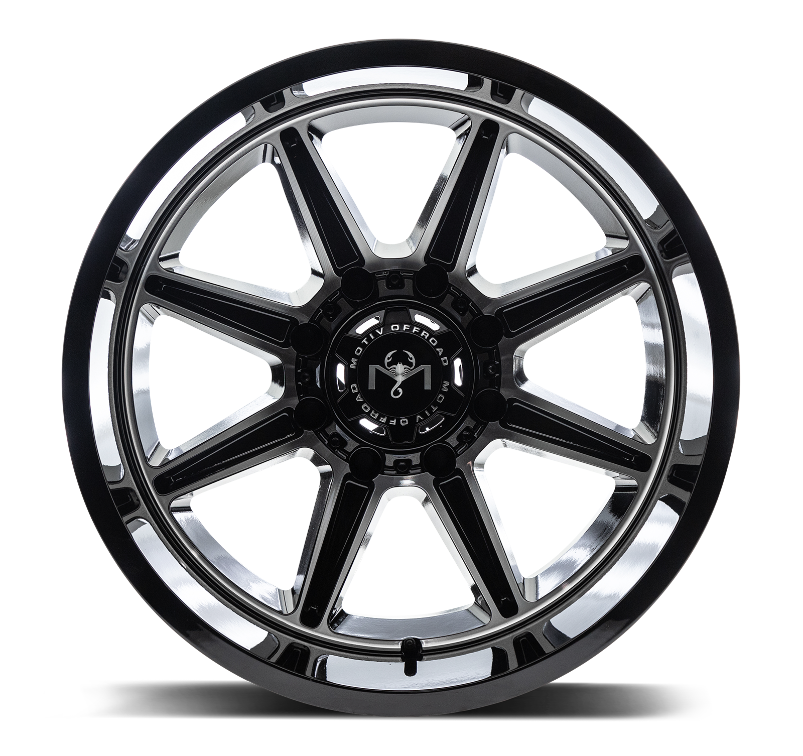 Motiv Off Road BALAST 18X9 +18 8X180 Gloss Black With Machined Face Accents