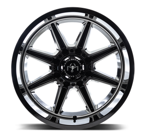 Motiv Off Road BALAST 18X9 +18 8X180 Gloss Black With Machined Face Accents