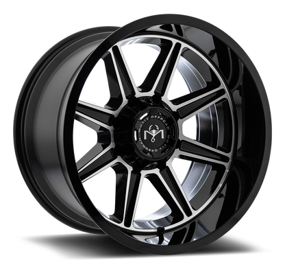 Motiv Off Road BALAST 20X10 -12 8X180 Gloss Black With Machined Face Accents