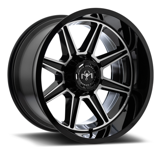Motiv Off Road BALAST 20X12 -44 5X5.50/5X150 Gloss Black With Machined Face Accents