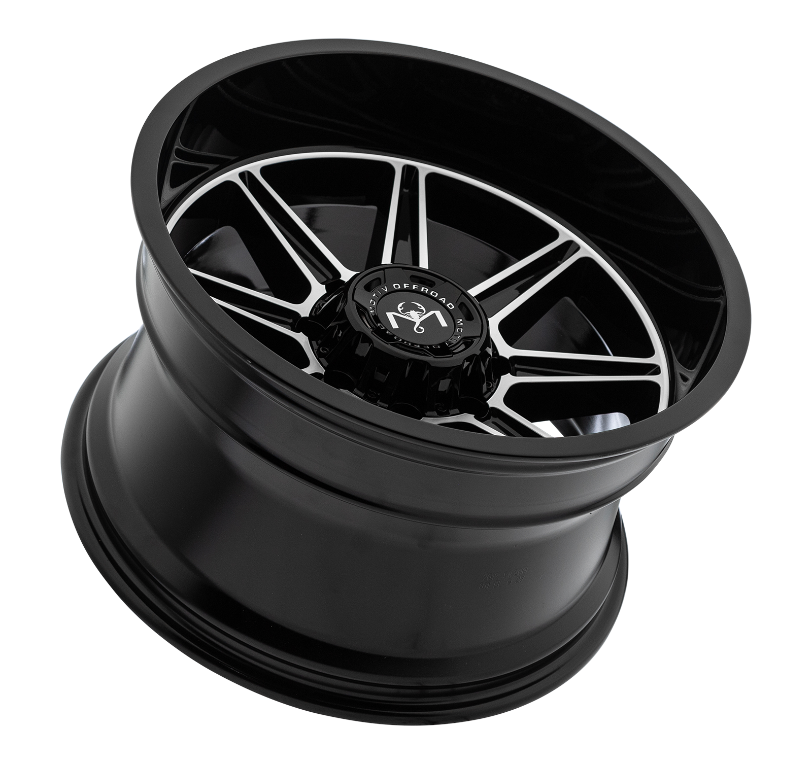 Motiv Off Road BALAST 20X12 -44 8X6.50 Gloss Black With Machined Face Accents