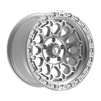 FITTIPALDI OFFROAD FT101MS 17X9, PCD 5X5.00, ET -12, CB 71.5-GLOSS SILVER WITH MACHINED FACE AND UNDERCUT