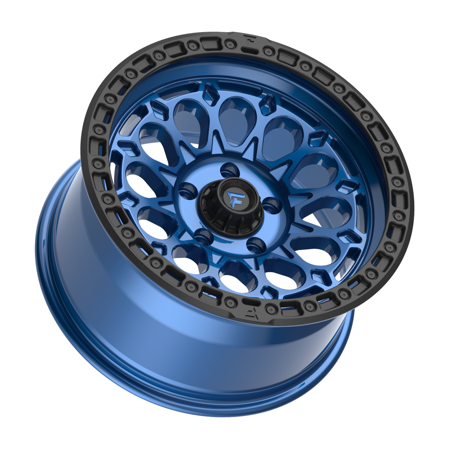 FITTIPALDI OFFROAD FT101BLB 17X9, PCD 5X5.00, ET -12, CB 71.5-GLOSS BLUE WITH SATIN BLACK RING