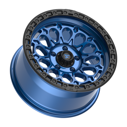 FITTIPALDI OFFROAD FT101BLB 17X9, PCD 5X5.00, ET -12, CB 71.5-GLOSS BLUE WITH SATIN BLACK RING