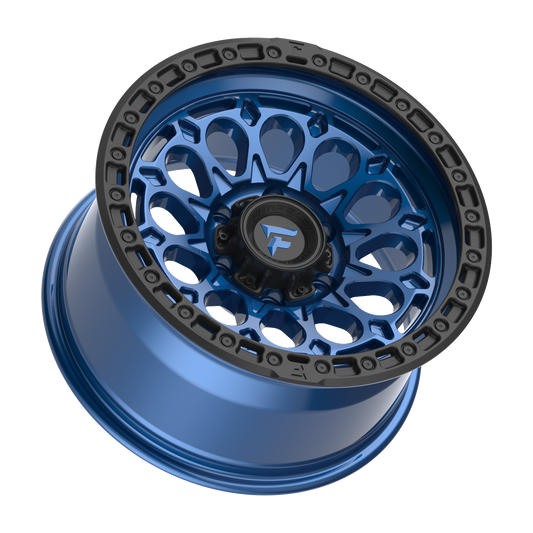 FITTIPALDI OFFROAD FT101BLB 17X9, PCD 6X5.50, ET -12, CB 106.2-GLOSS BLUE WITH SATIN BLACK RING