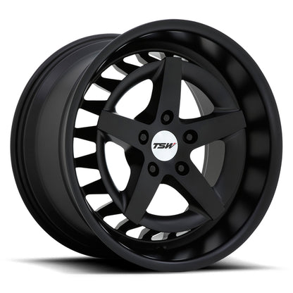 TSW DEGNER 18X10 25 5X112 SEMI GLOSS BLACK