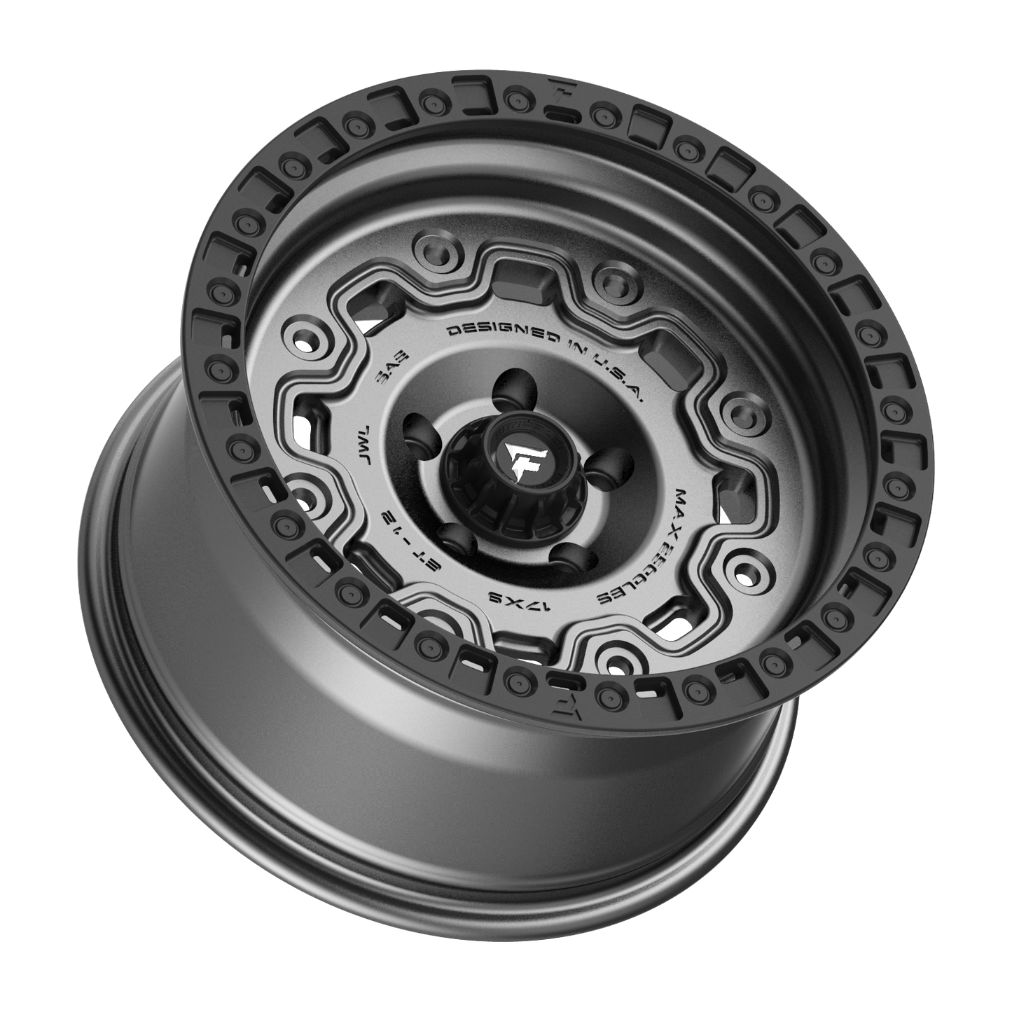 FITTIPALDI OFFROAD FT100AB 17X9, PCD 5X5.00, ET -12, CB 71.5-SATIN ANTHRACITE BLACK RING