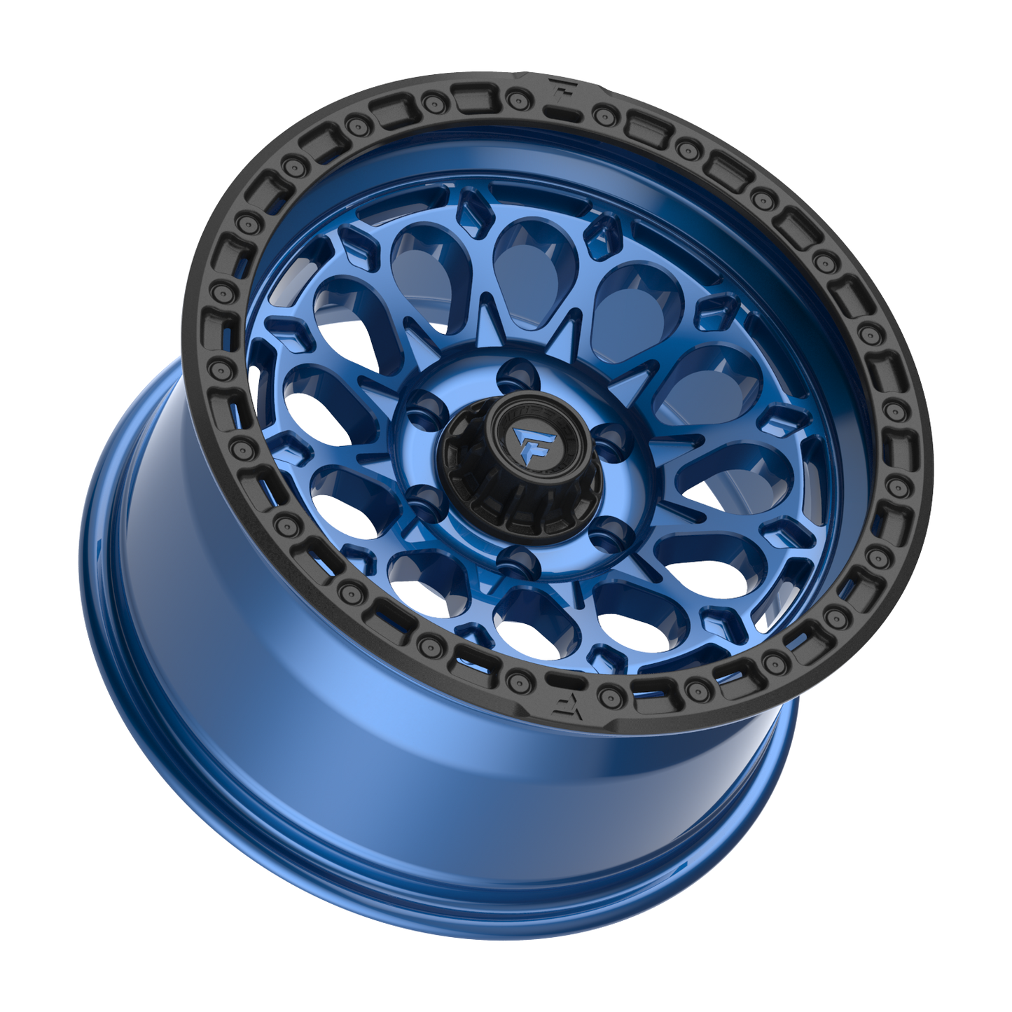 FITTIPALDI OFFROAD FT101BLB 17X9, PCD 6X135, ET -12, CB 87.1-GLOSS BLUE WITH SATIN BLACK RING